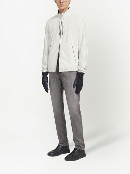 Reversible zip-up blouson