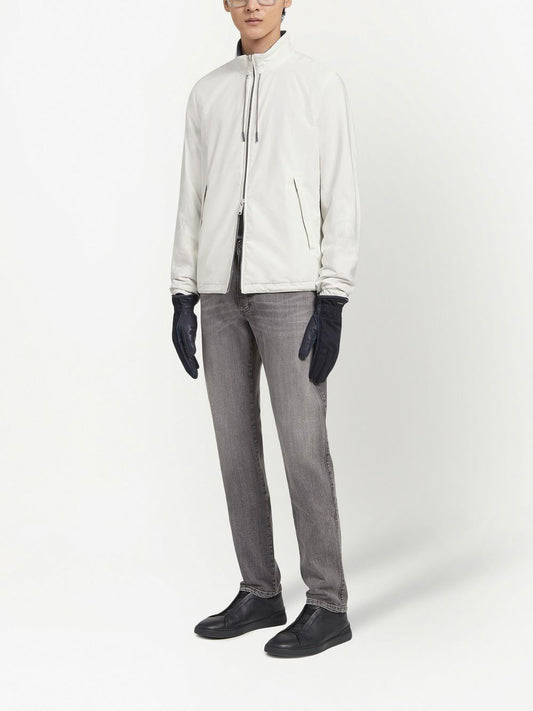 Reversible zip-up blouson