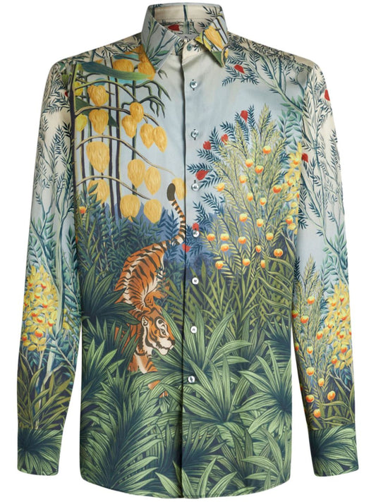 Printed cotton shirt