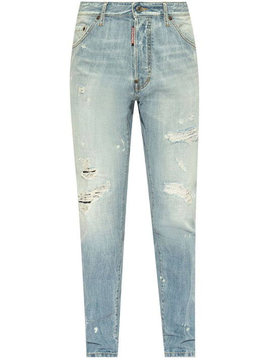 Ripped slim-cut jeans